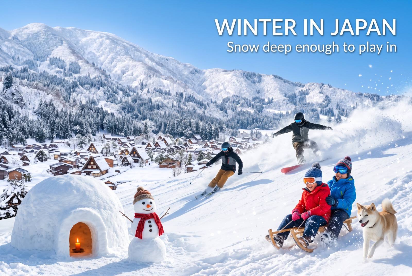 Winter in Japan — seasonal artwork