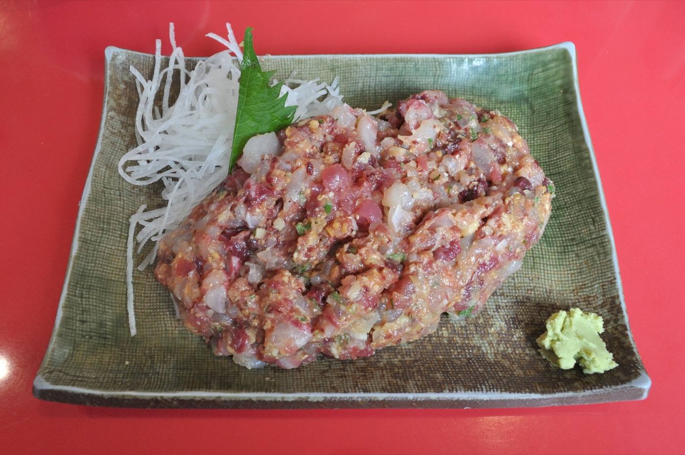 namero, chopped fish with miso