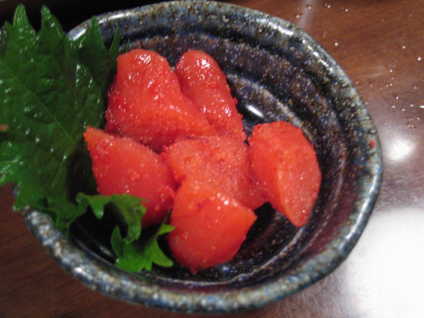 mentaiko with rice
