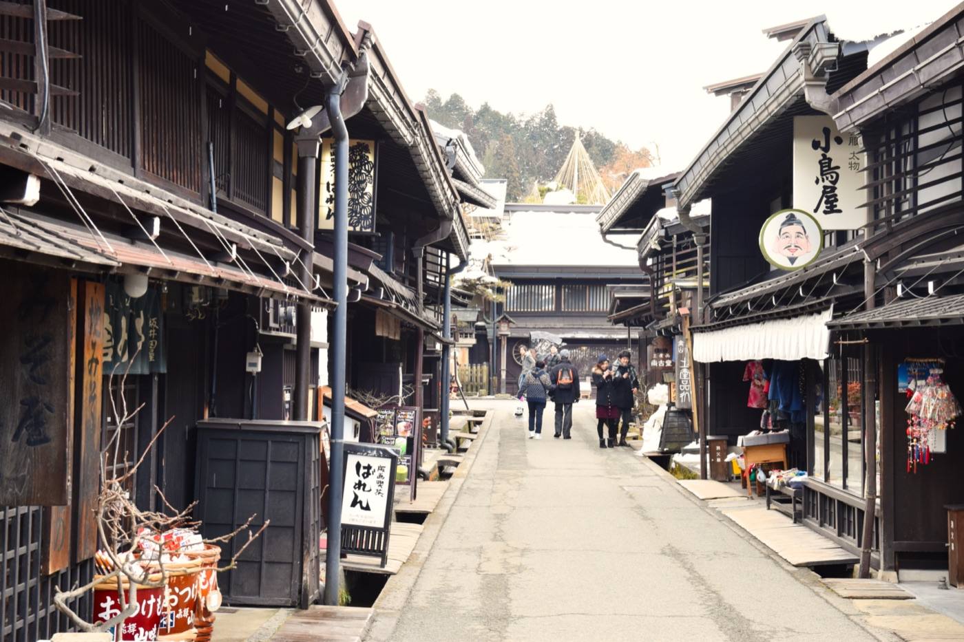 an old street of wooden houses