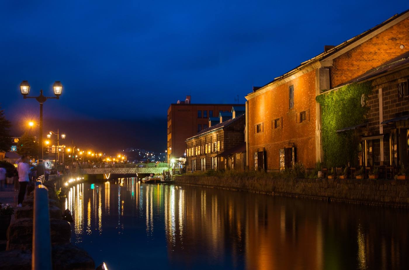 the Otaru canal and its gas lamps