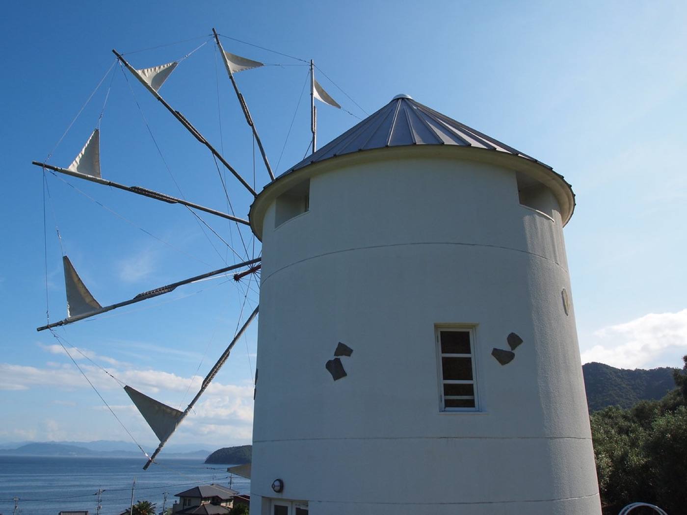 olive groves and a windmill on Shodoshima