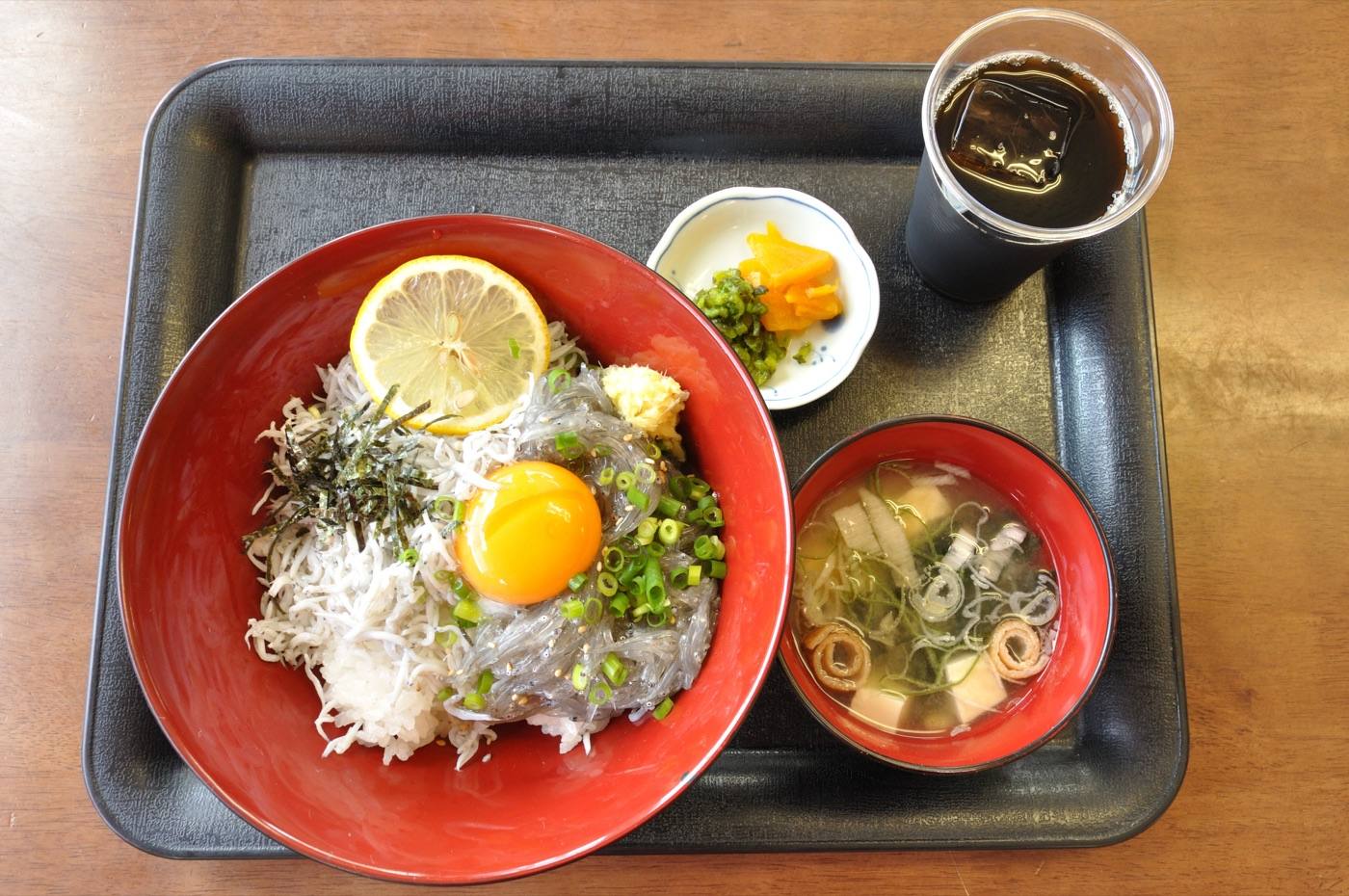 raw whitebait over rice