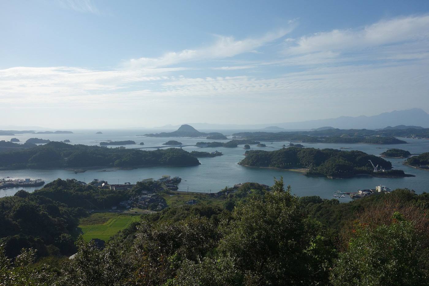 the islands of Amakusa seen from above