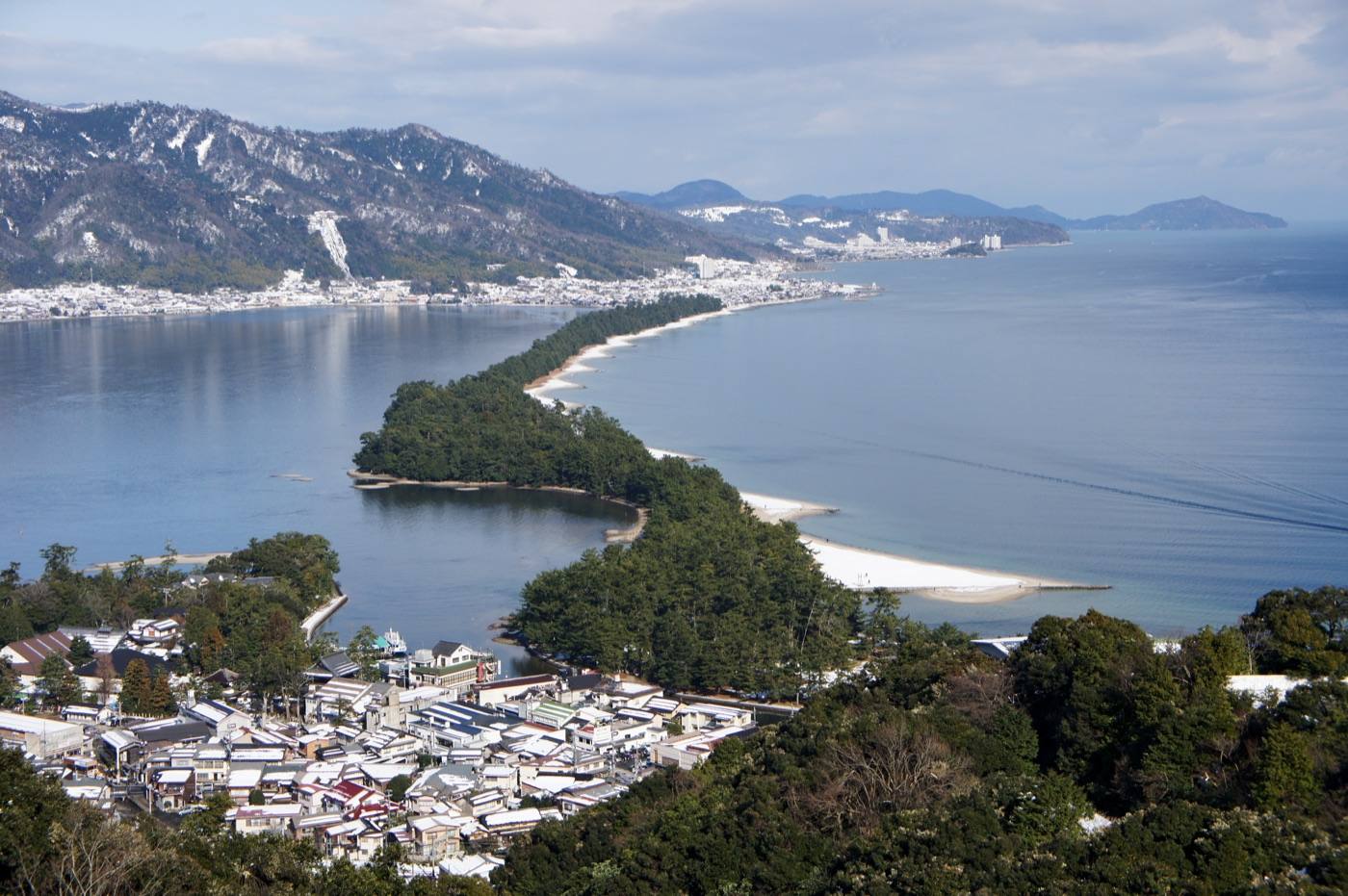 the pine-covered sandbar of Amanohashidate
