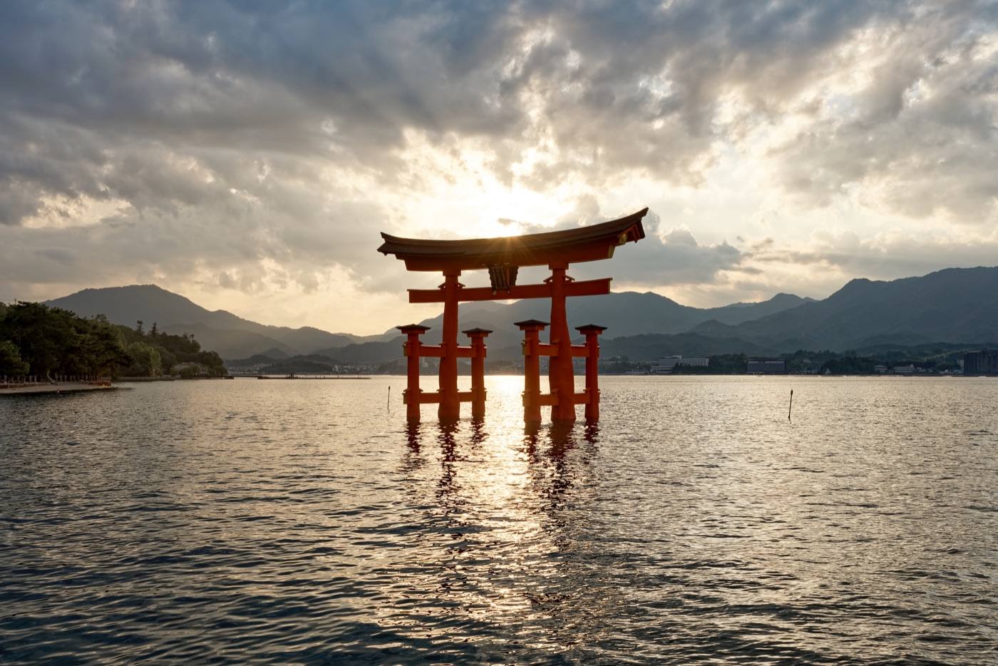 the great torii at Miyajima