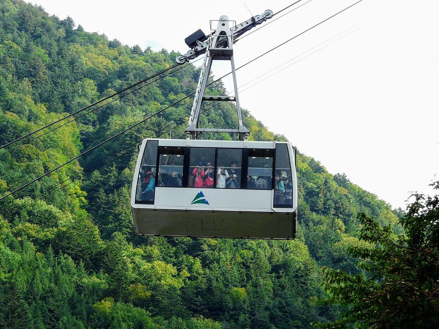 the Shinhotaka ropeway below the Hotaka peaks