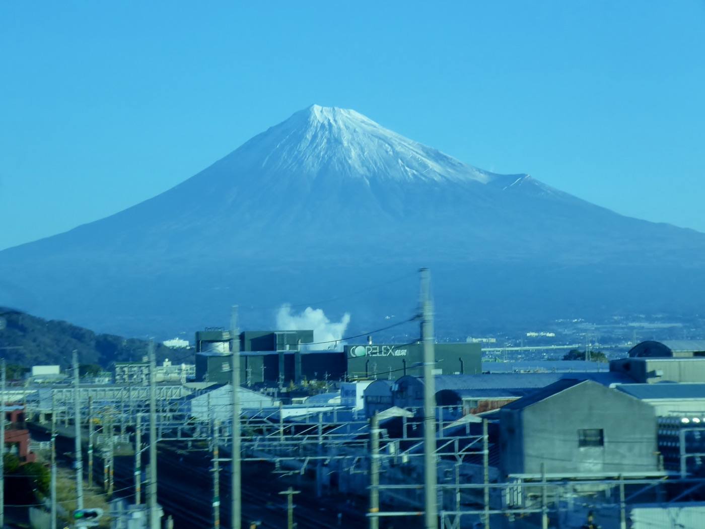 Mount Fuji on a winter morning from a Tokyo tower