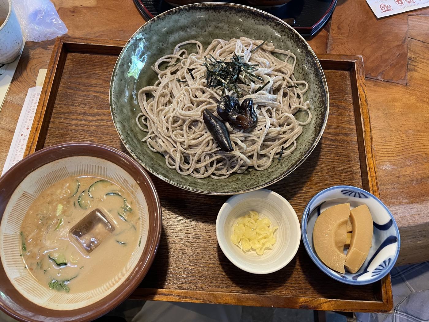 hiyajiru, chilled miso soup over rice