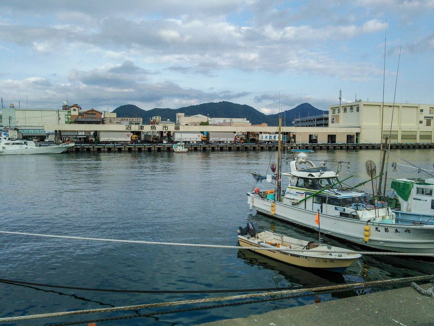 the fishing harbour at Numazu