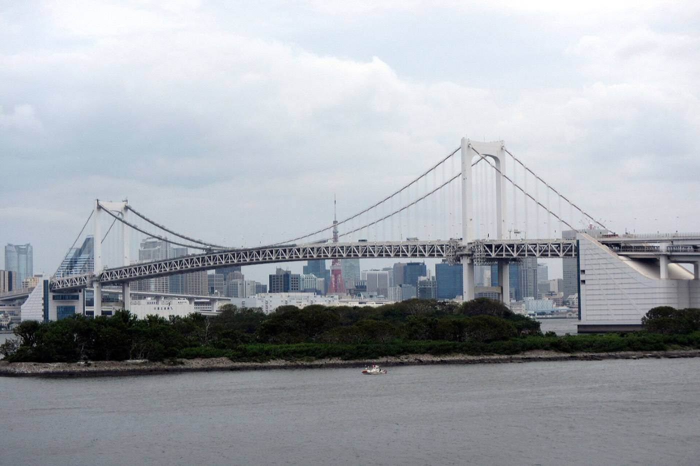 the Rainbow Bridge seen from Odaiba