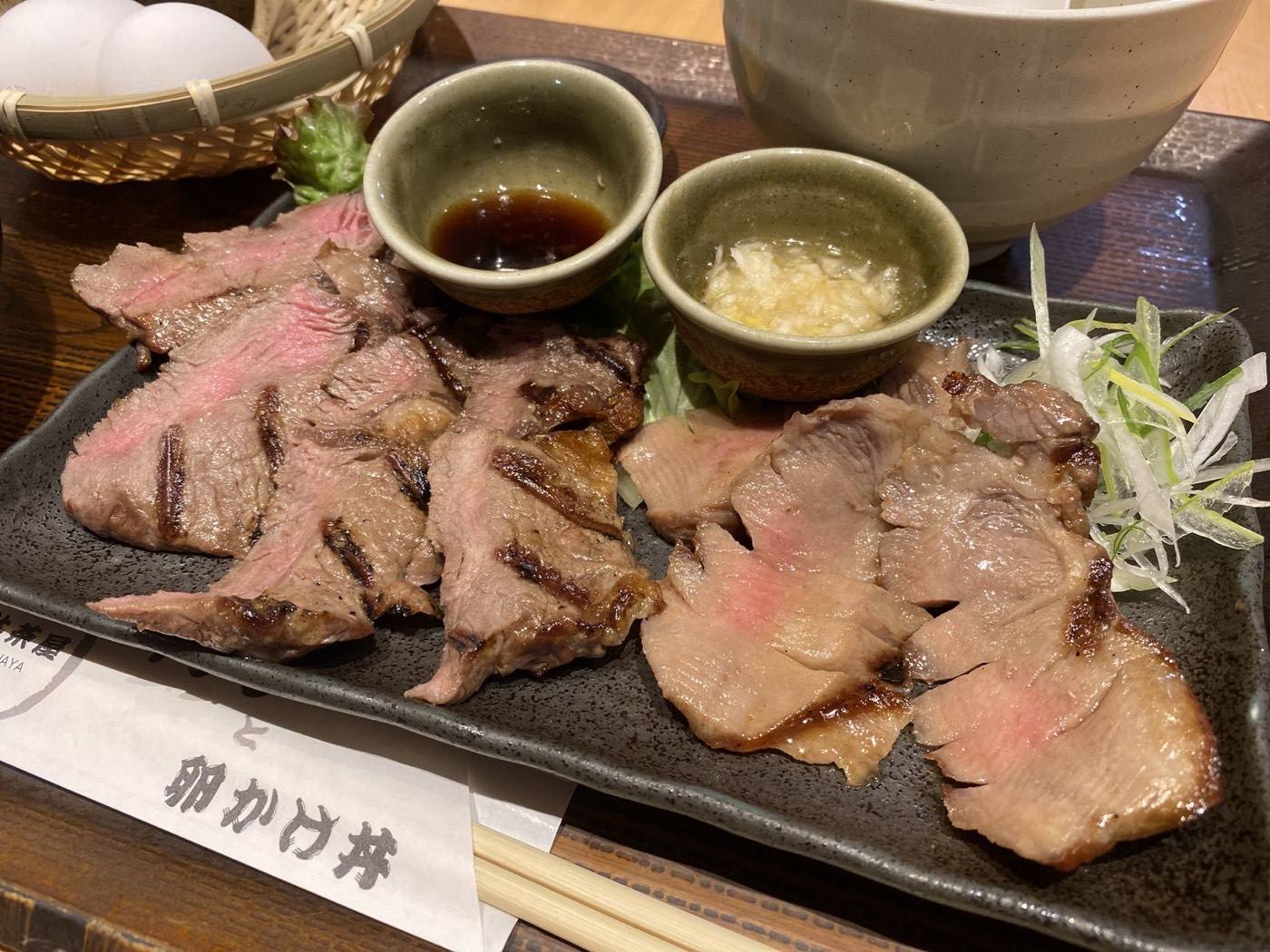 Wagyu grilled at the table in Asakusa